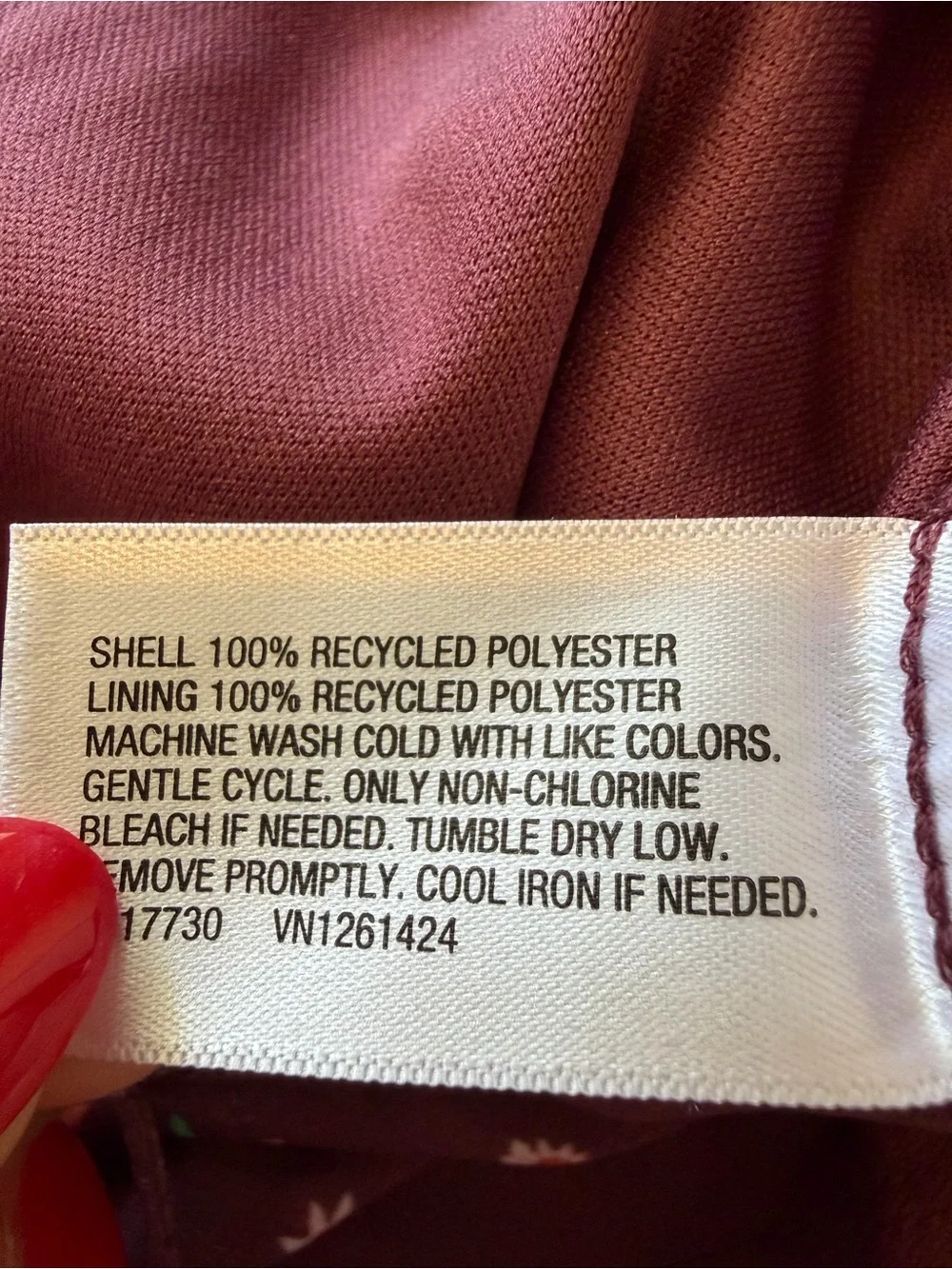 Wild Fable Burgundy Floral Double-Lined Mini Skirt Women’s Size Large - Picture 9 of 10